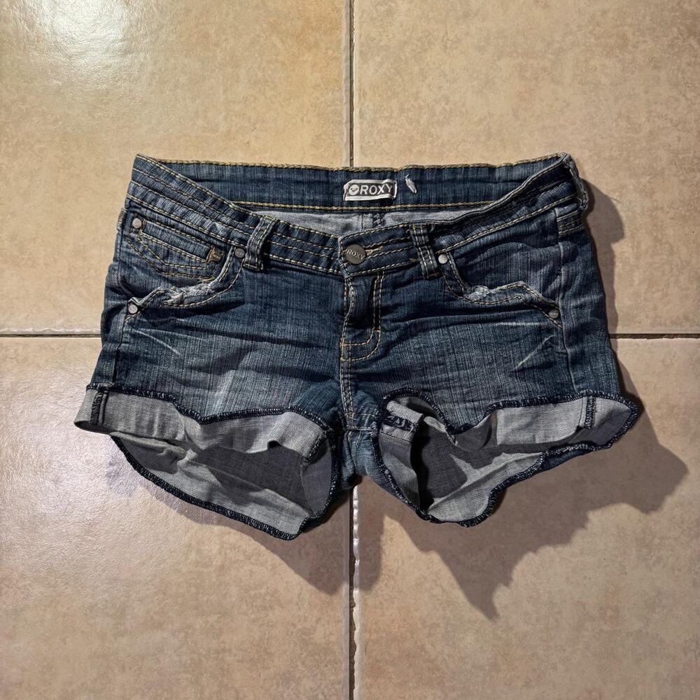 Vintage y2k roxy blue denim shorts size 31 in Womens